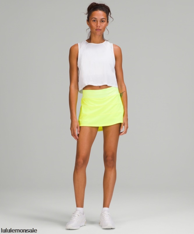 Lululemon Damen DELULU386 | Highlight Gelb Pace Rivale Rock Mit Mittlerer Leibhöhe